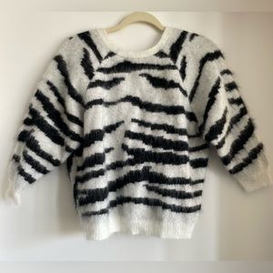 Ba&Sh zebra print knotted back sweater